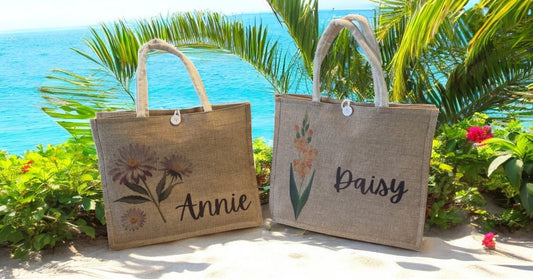 Celebrate with Style: Personalized Flower Birthday Totes