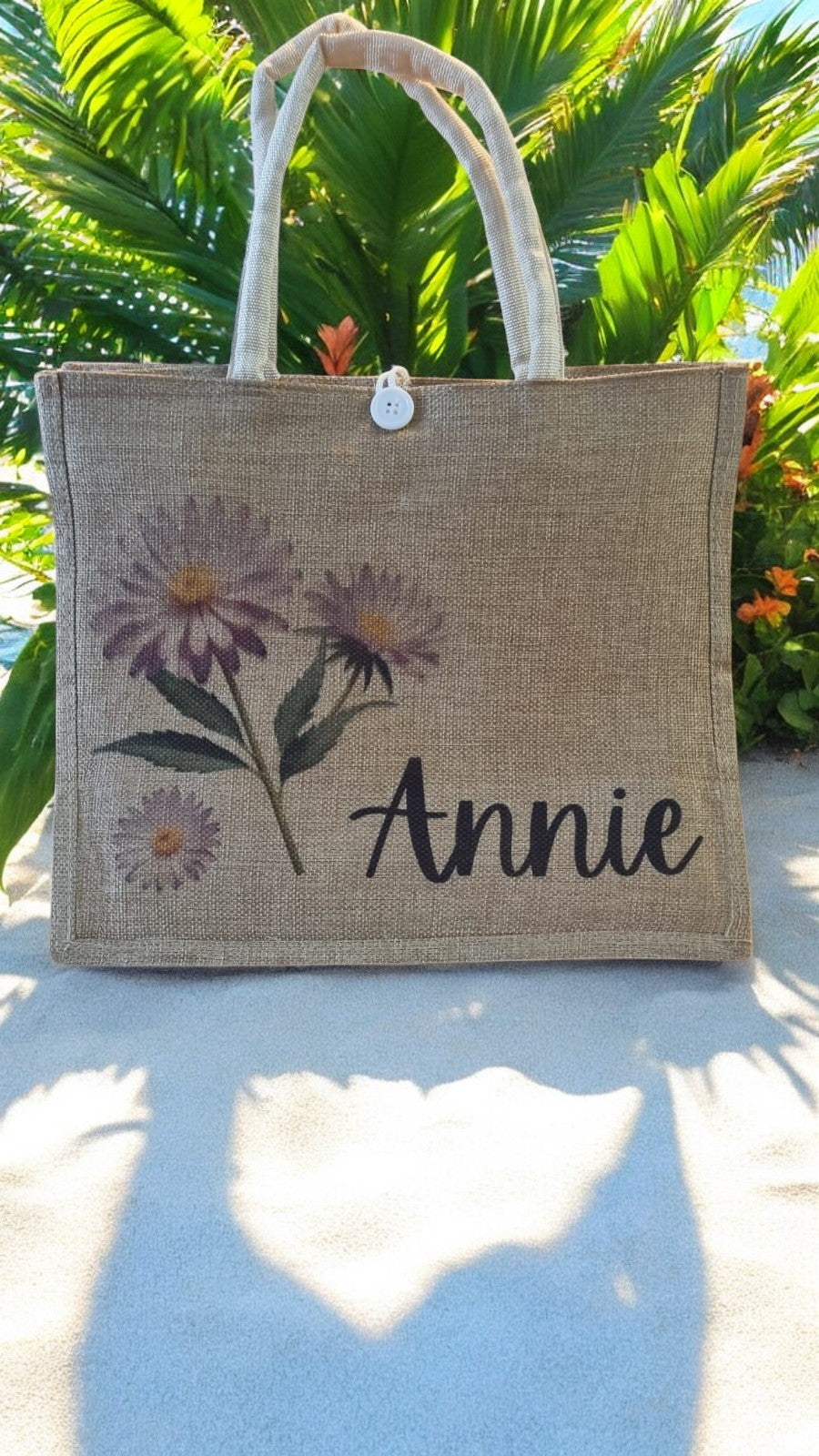 Celebrate with Style: Personalized Flower Birthday Totes