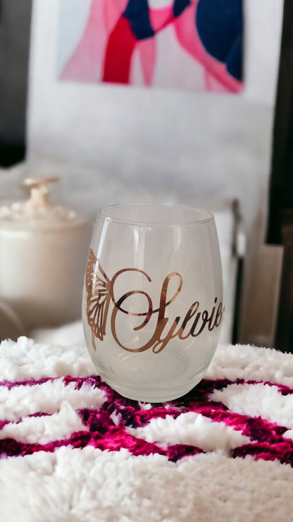 Personalized Stemless Glass