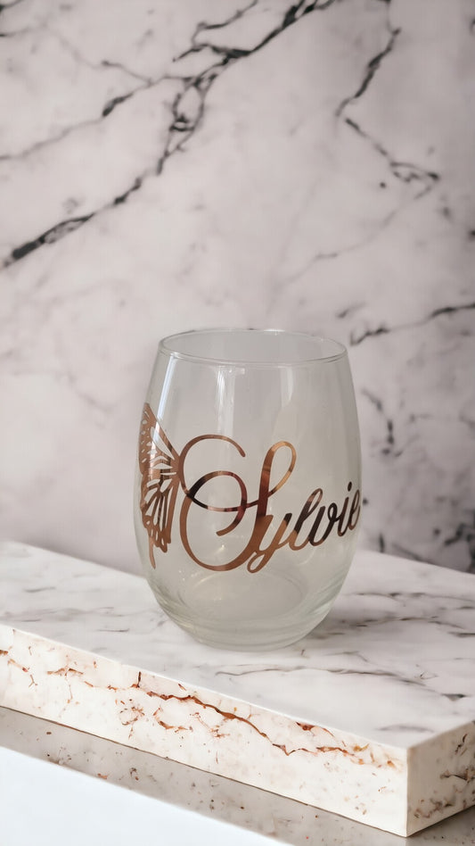 Personalized Stemless Glass